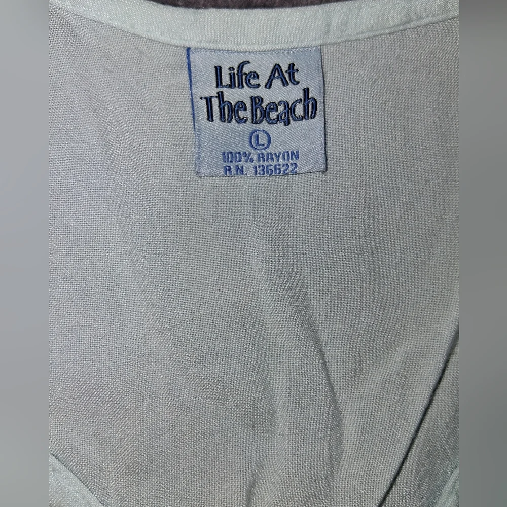 Vintage Boho Embroidered 100% Rayon Mini Dress With Button Front And Tie Back - Picture 7 of 10